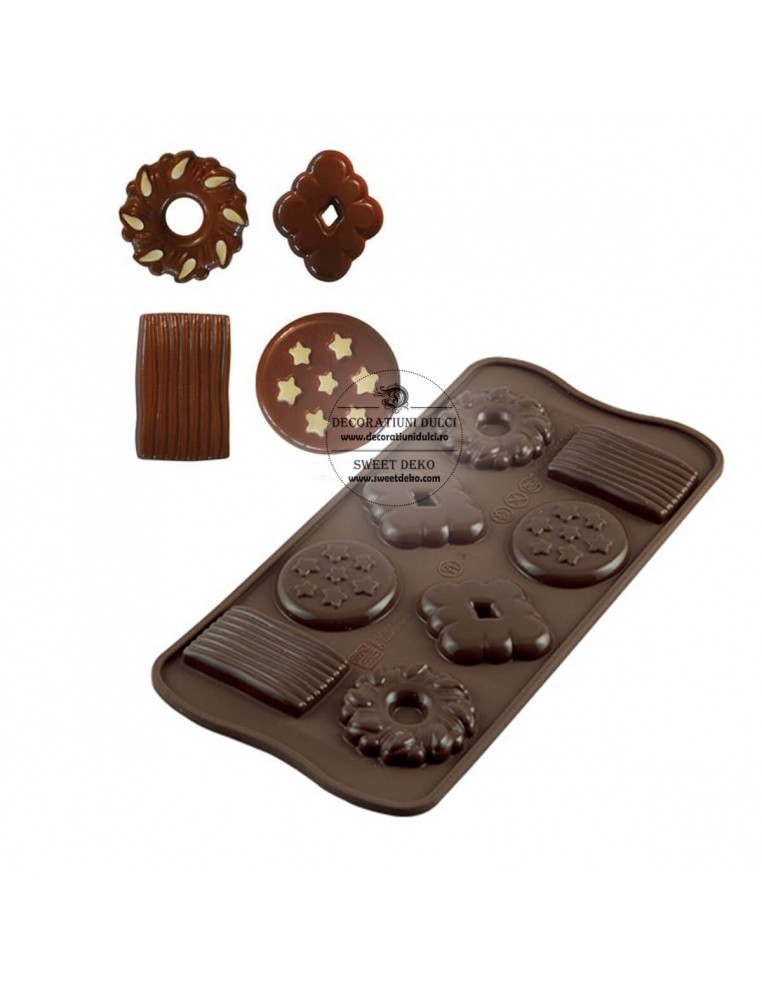 Mulaj bomboane din ciocolata choco biscuit Scg25 Silikomart