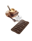 Mulaj lingurite ciocolata/izomalt, Scg28 choco spoon Silikomart