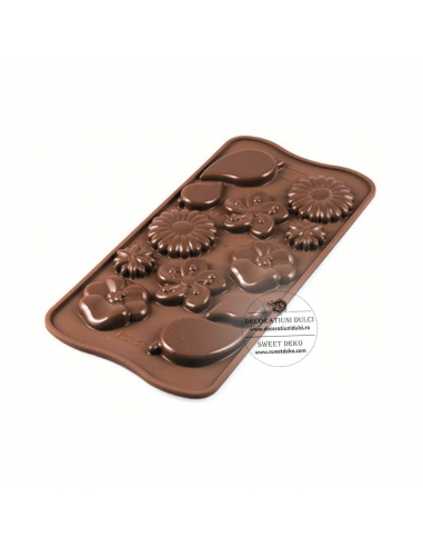 Mulaj bomboane flori si frunze, choco garden Scg44
