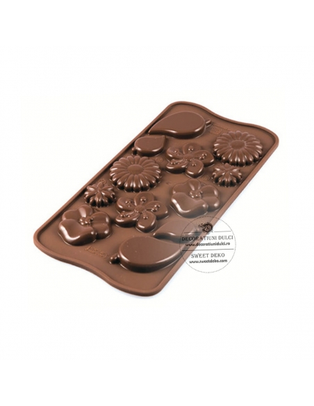 Mulaj bomboane flori si frunze, choco garden Scg44