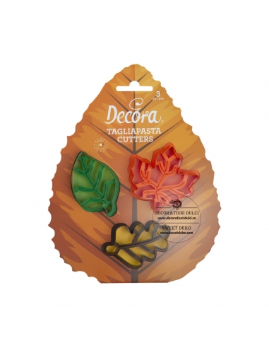 Frunze de toamna, set 3 decupatoare Decora