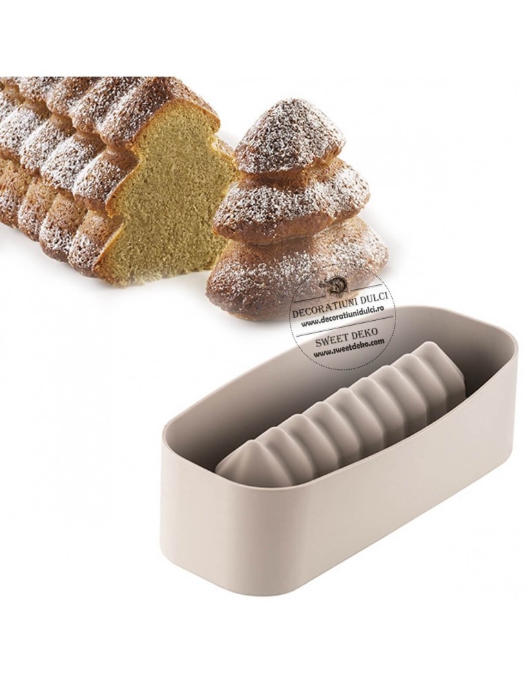Mulaj tort forma bradut, Buche Sapin Silikomart