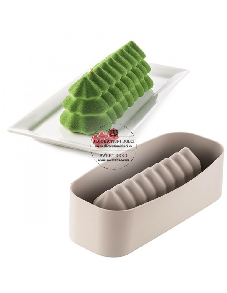 Mulaj tort forma bradut, Buche Sapin Silikomart