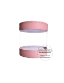 Cutie rotunda mov prafuit diametrul 13cm, cu lateral transparent