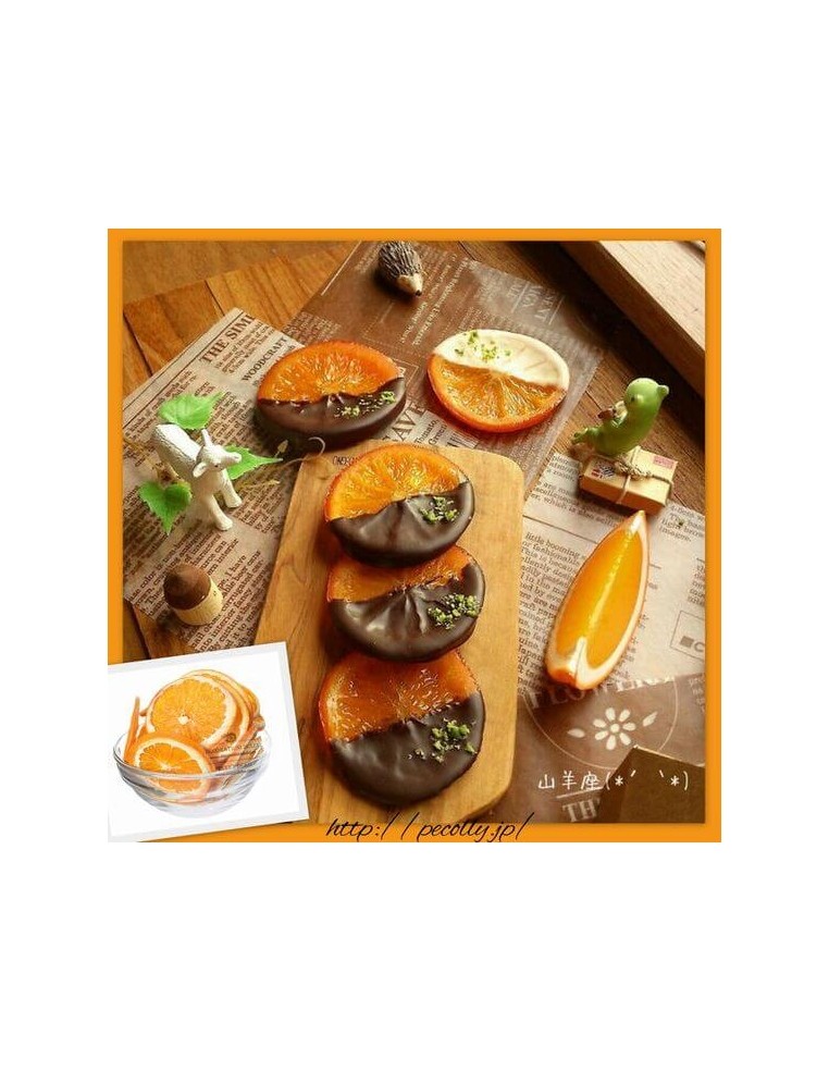 Felii de portocale deshidratate, fructe decor