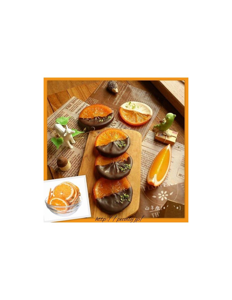 Felii de portocale deshidratate, fructe decor