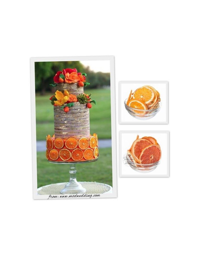 Felii de portocale deshidratate, fructe decor