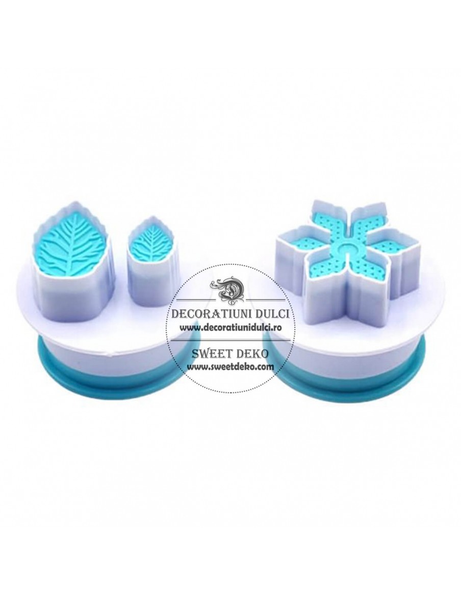 Decupatoare cu piston, floare si frunza