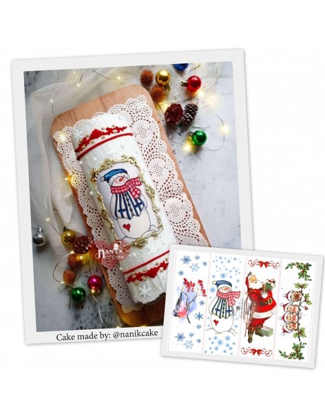 Imagine comestibila decor rulada craciun 2