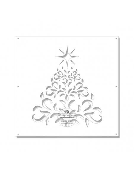 Sablon brad stilizat, cake stencils