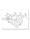 Sablon Mos Craciun cu sanie, cake stencils