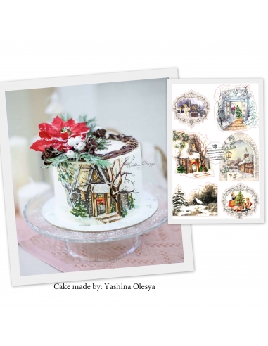 Imagine comestibila casute iarna