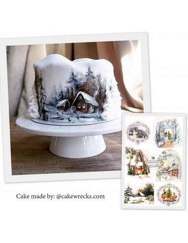 Imagine comestibila casute iarna