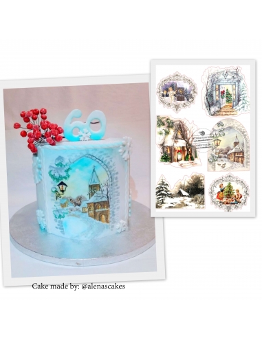 Imagine comestibila casute iarna