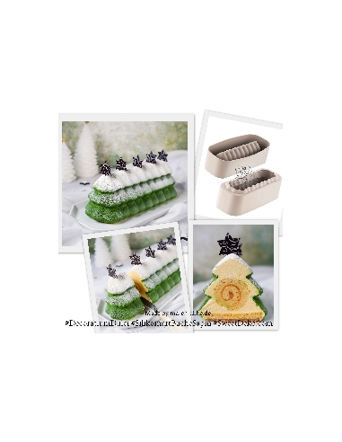 Mulaj tort forma bradut, Buche Sapin Silikomart