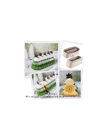 Mulaj tort forma bradut, Buche Sapin Silikomart