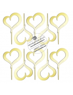 Set 10 mini toppere inimioara, plexi 2