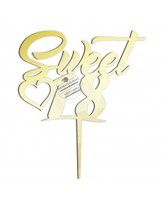 Cake topper din plexi Sweet 18 2