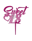 Cake topper din plexi Sweet 18