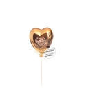 Decoratiune topper tort inima 3D, aurie