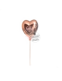 Inimioara rose gold, topper decor pentru tort