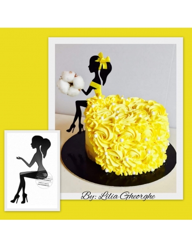 Topper tort silueta, tanara