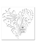 Sablon inima florala, cake stencils