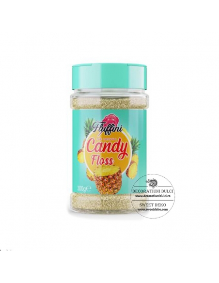 Zahar vata pe bat ananas, Fluffini candy floss pineapple