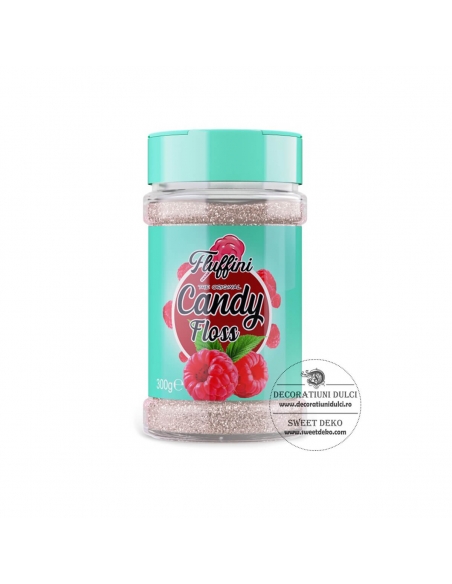 Zahar cu aroma de zmeura, Fluffini candy floss raspberry