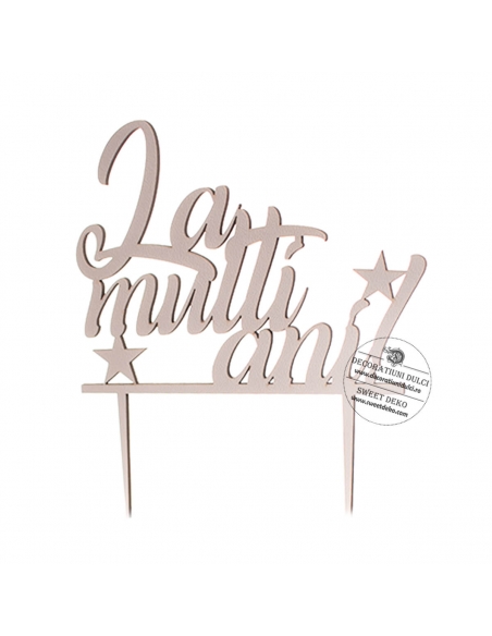 La multi ani! mesaj din lemn pentru decor tort
