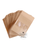 Pungi de hartie cu fereastra si inchidere ziplock (50buc/set)