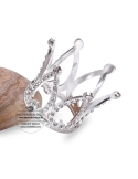 Coronita argintie Mini Cake Topper
