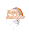 Deco topper tort Happy Birthday rainbow