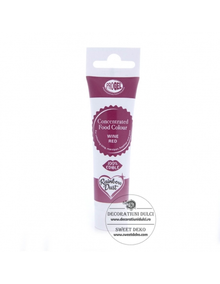 Colorant gel vin rosu, Rainbow Dust Progel - wine red