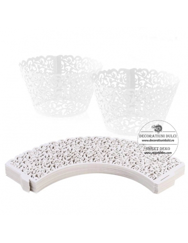 Invelitori albe, complet dantelate (10bucati)