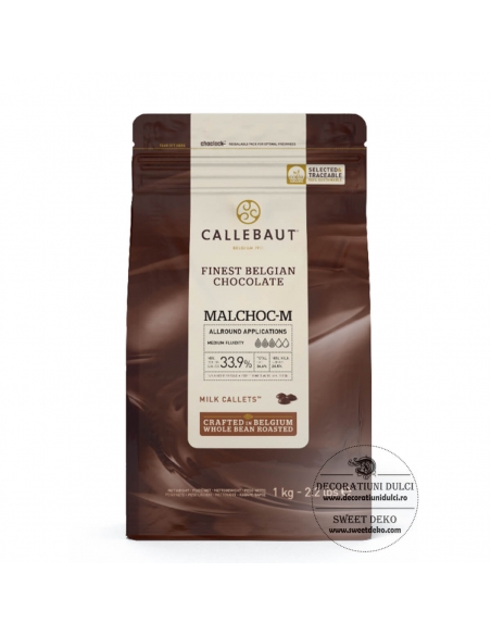Ciocolata cu lapte fara zahar, Malchoc-M Barry Callebaut