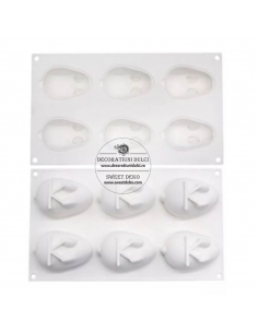 Mulaj din silicon cauciucat, monoportii 6 iepurasi