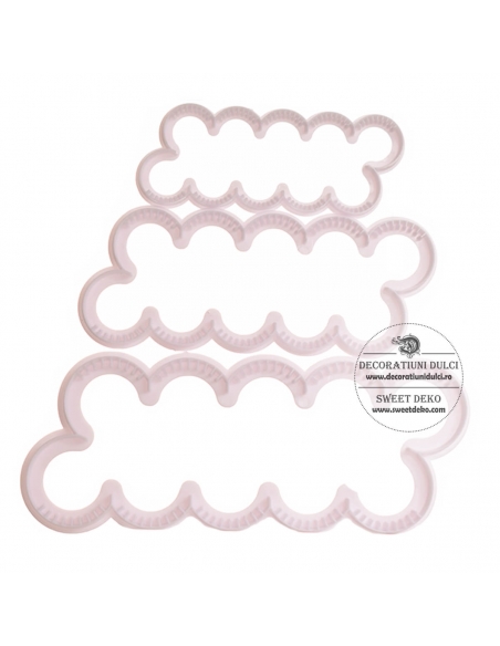 Set 3 decupatoare bujor, diferite dimensiuni