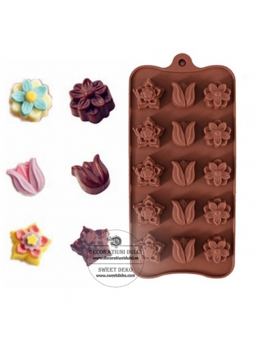 Mulaj bomboane flori: lalea, narcisa, margareta