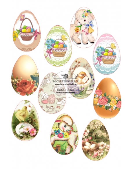 Imagini comestibile oua decor Paste