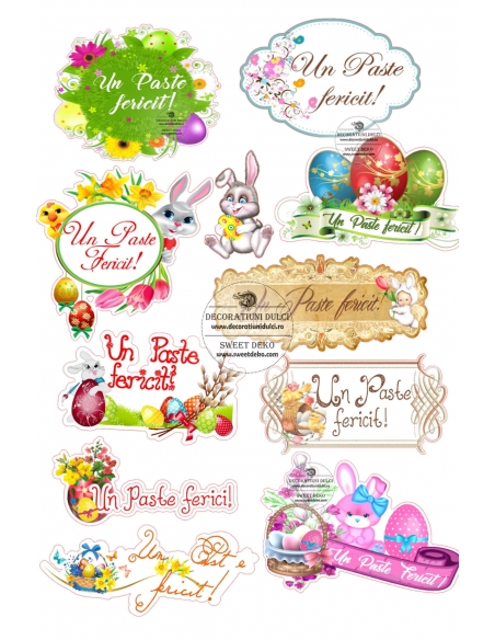 Etichete "Un Paste fericit!" | Decoratiuni Dulci