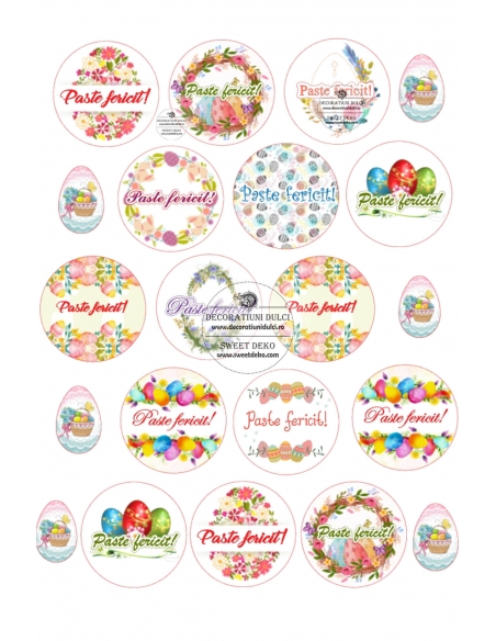 Cerculete Paste fericit, imagini comestibila