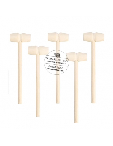 Mini ciocanele cu decor pe mijloc (set 5 bucati)