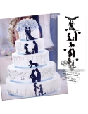 Siluete decor tort nunta - Our Love 2