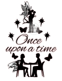 Siluete decor tort Fairy Love