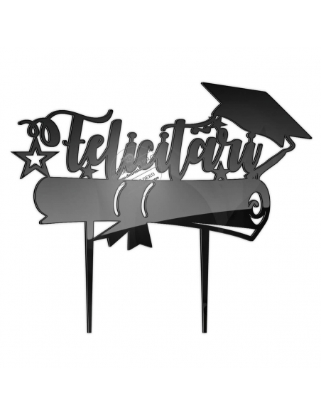 Topper tort Felicitari absolventilor