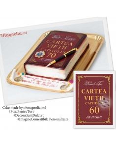 Coperta cartea vietii, imagine comestibila personalizata 2