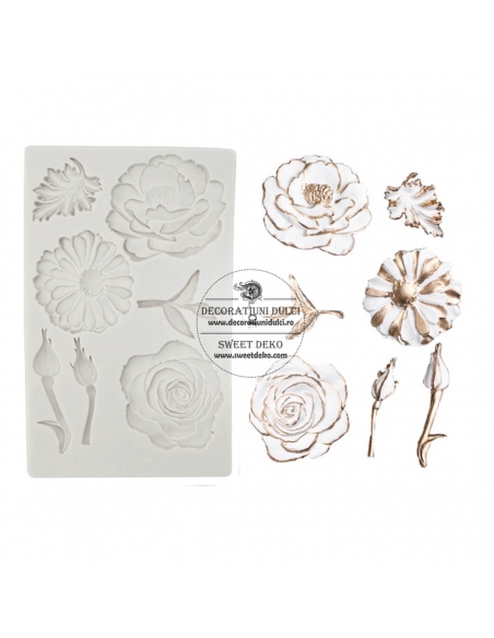 Mulaj trandafir, boboci si dalie