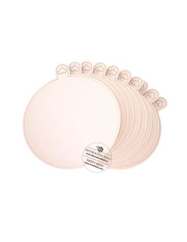 Mini platou rotund pentru monoportii |maner cu inimioara