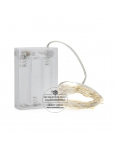 Micro led cu fir argintiu si baterii 2